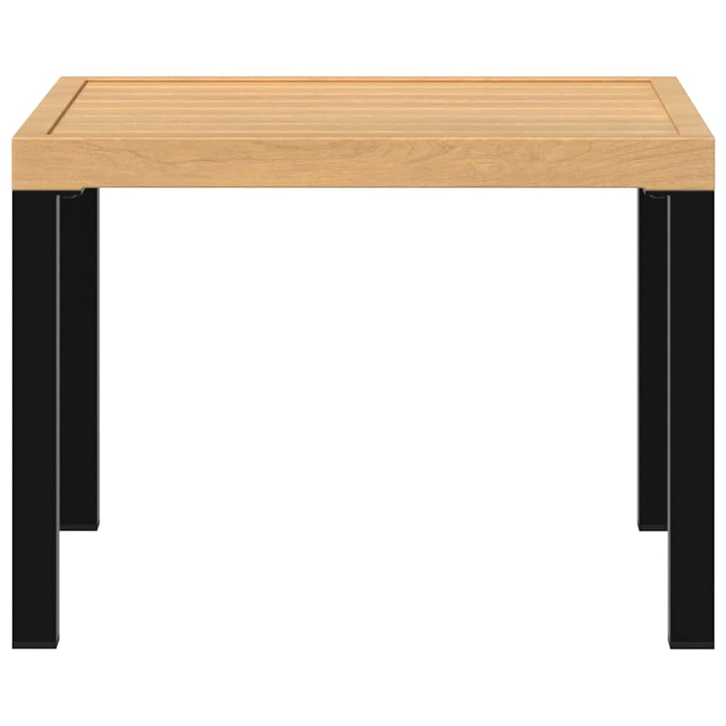 Table basse de jardin noir 55x55x39,5 cm acier enduit de poudre