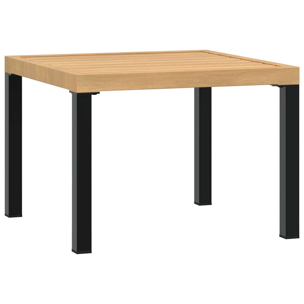 Table basse de jardin noir 55x55x39,5 cm acier enduit de poudre