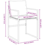 Chaises de jardin avec coussins lot de 4 blanc acier/textilène