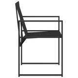 Chaises de jardin 4 pcs noir acier et textilène