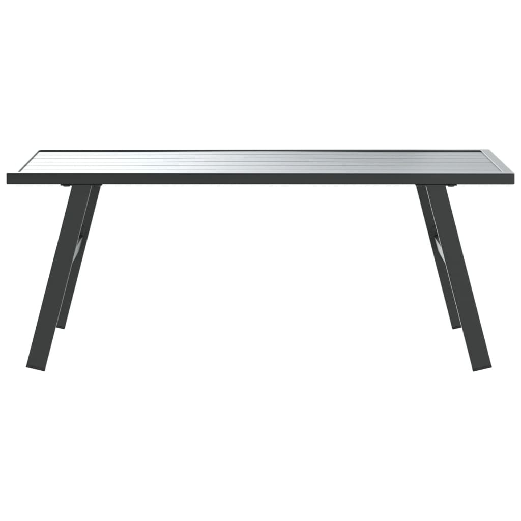 Table basse de jardin noir 90x45x35 cm acier enduit de poudre