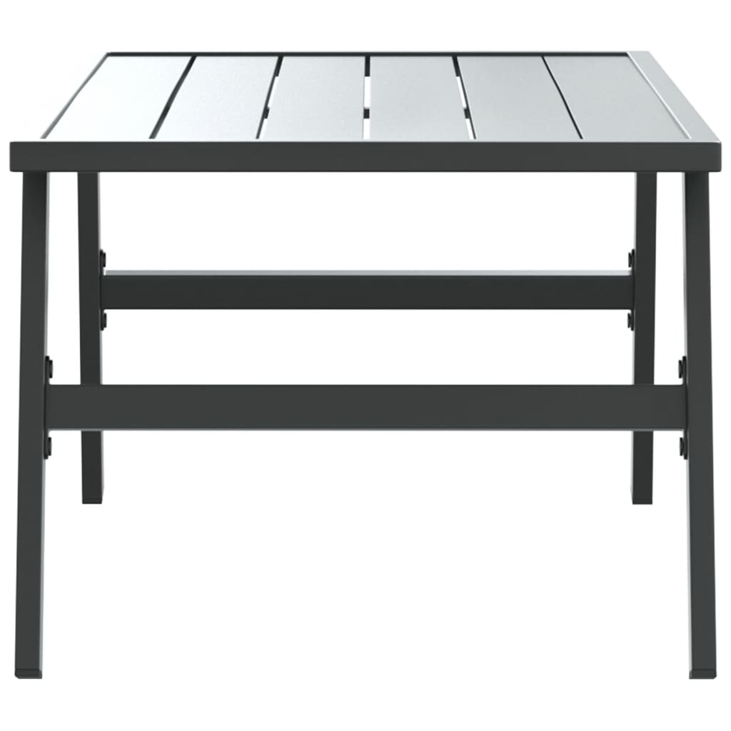 Table basse de jardin noir 90x45x35 cm acier enduit de poudre