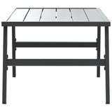 Table basse de jardin noir 90x45x35 cm acier enduit de poudre