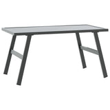 Table basse de jardin noir 90x45x35 cm acier enduit de poudre