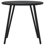 Tables basses de jardin 2pcs rondes noir acier enduit de poudre