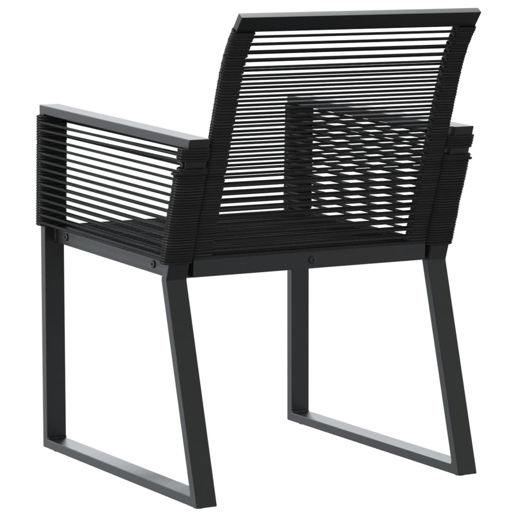 Chaises de jardin lot de 4 noir résine tressée