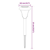 Solar-Wegeleuchten und Erdspieße 12 Stück weiß