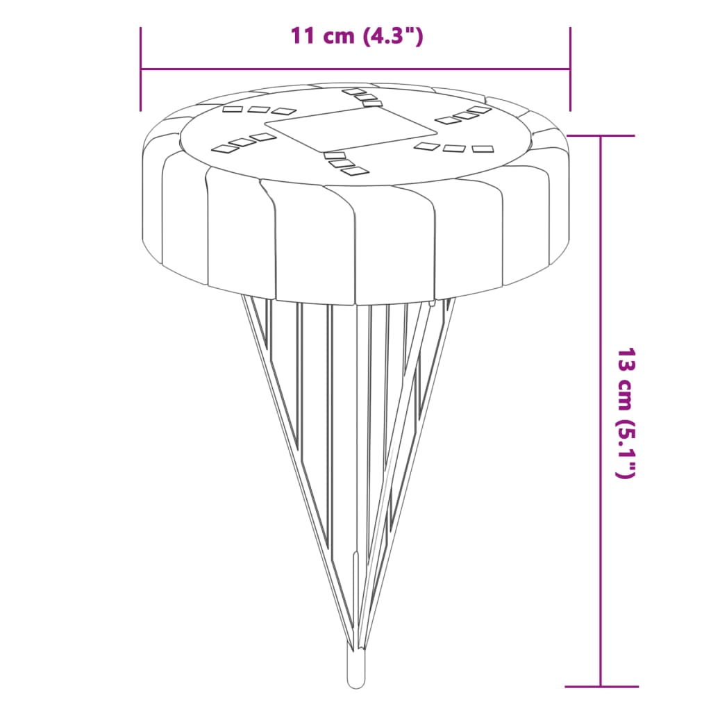 Solar Ground Lights and Outdoor Ground Stakes 4pcs