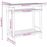 Table console 90x37x75 cm bambou