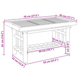 Table basse 70x45x36 cm bambou