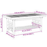 Table basse 110x55x45 cm bambou