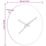 Wanduhr und braune Leuchtskalen und Zeiger Ø30cm