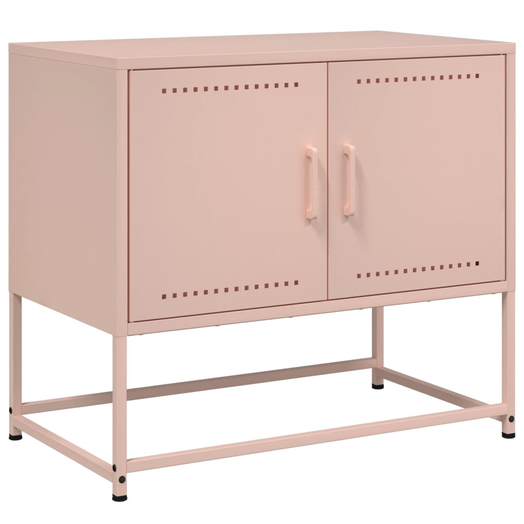 Meuble TV rose 68,5x39x60,5 cm acier