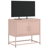 Meuble TV rose 68,5x39x60,5 cm acier