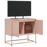 Meuble TV rose 68,5x39x60,5 cm acier