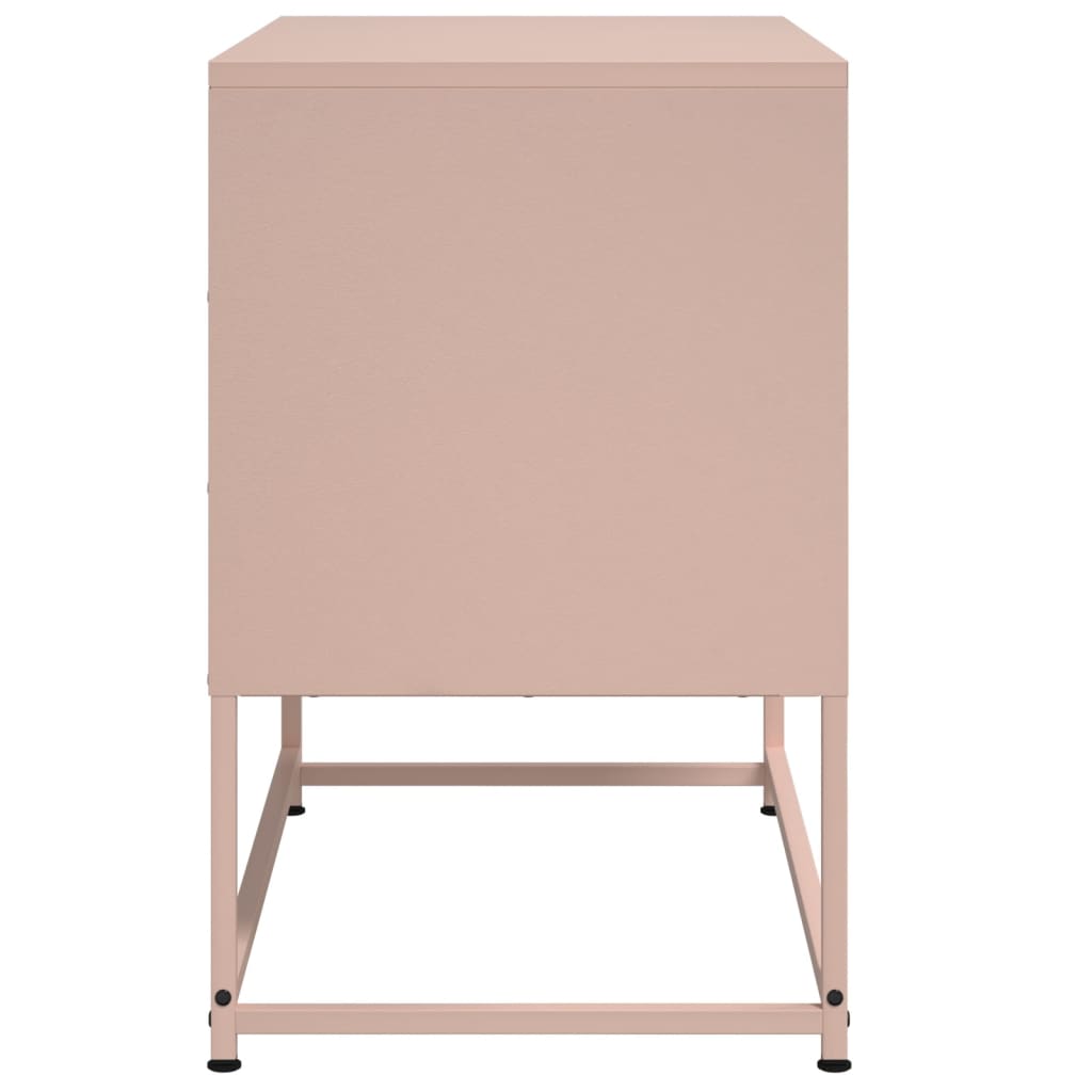 Meuble TV rose 68,5x39x60,5 cm acier