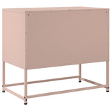 Meuble TV rose 68,5x39x60,5 cm acier