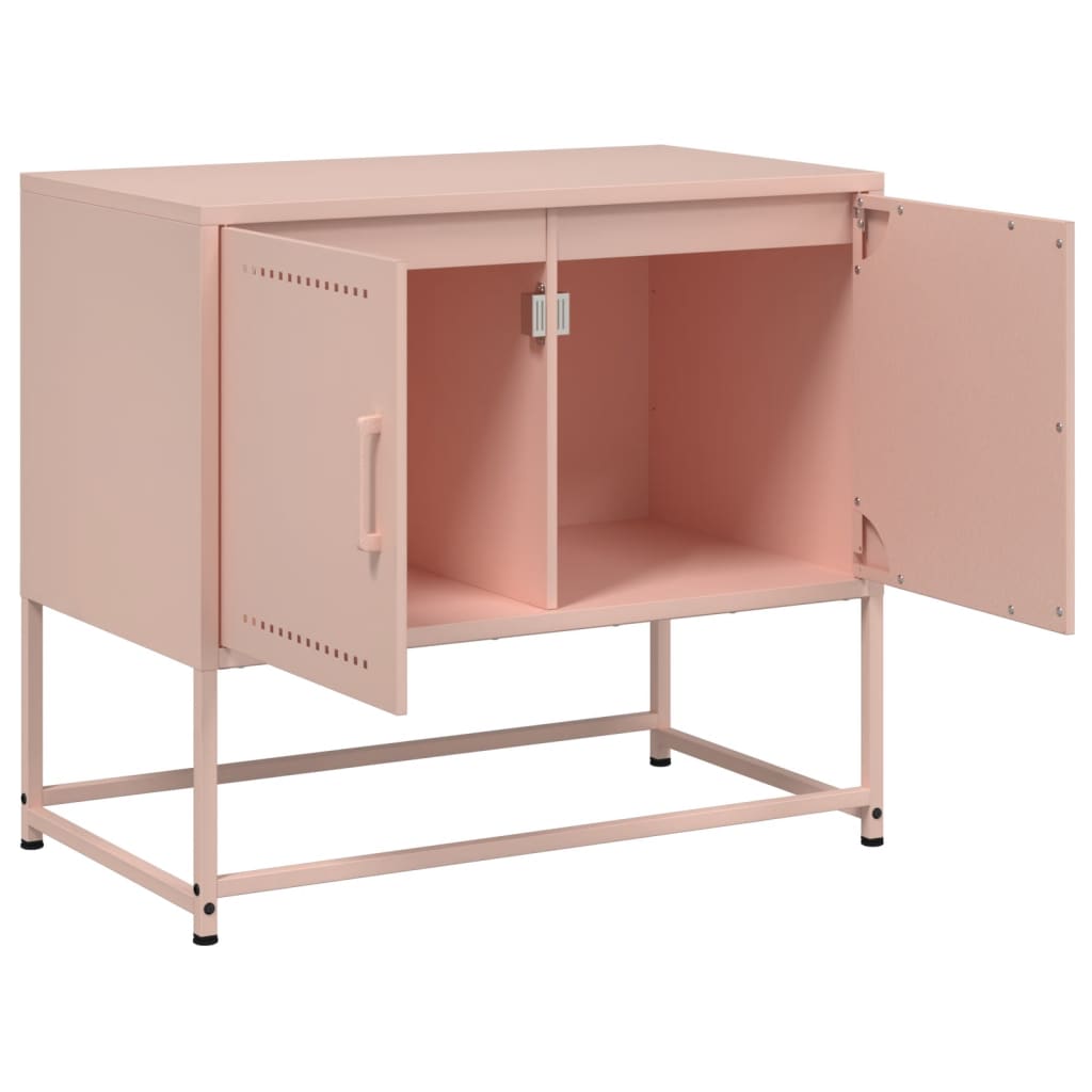 Meuble TV rose 68,5x39x60,5 cm acier