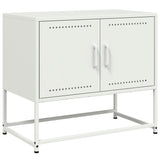 Meuble TV blanc 68,5x39x60,5 cm acier