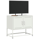 Meuble TV blanc 68,5x39x60,5 cm acier