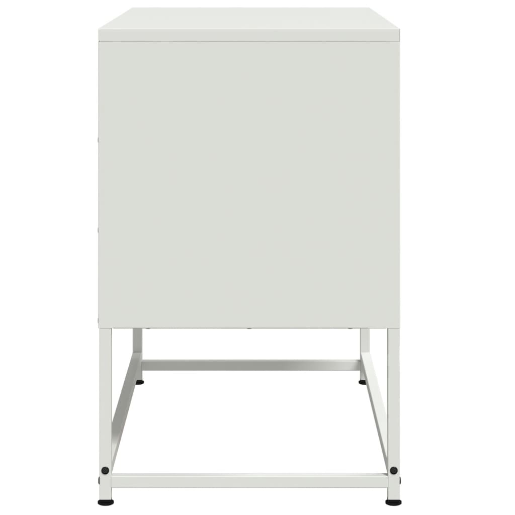 Meuble TV blanc 68,5x39x60,5 cm acier