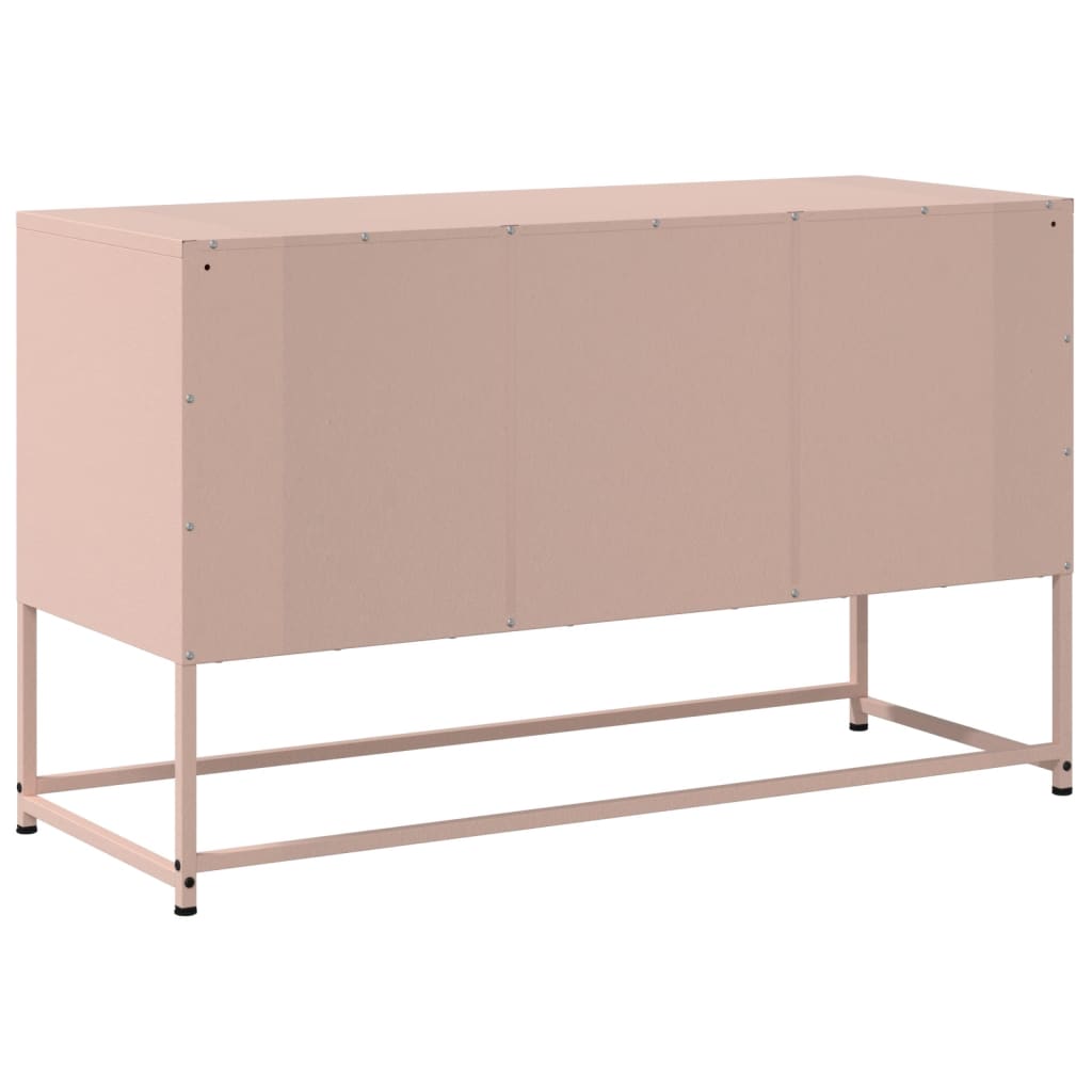 Meuble TV rose 100,5x39x60,5 cm acier