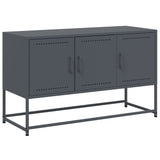 Meuble TV anthracite 100,5x39x60,5 cm acier