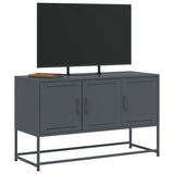 Meuble TV anthracite 100,5x39x60,5 cm acier