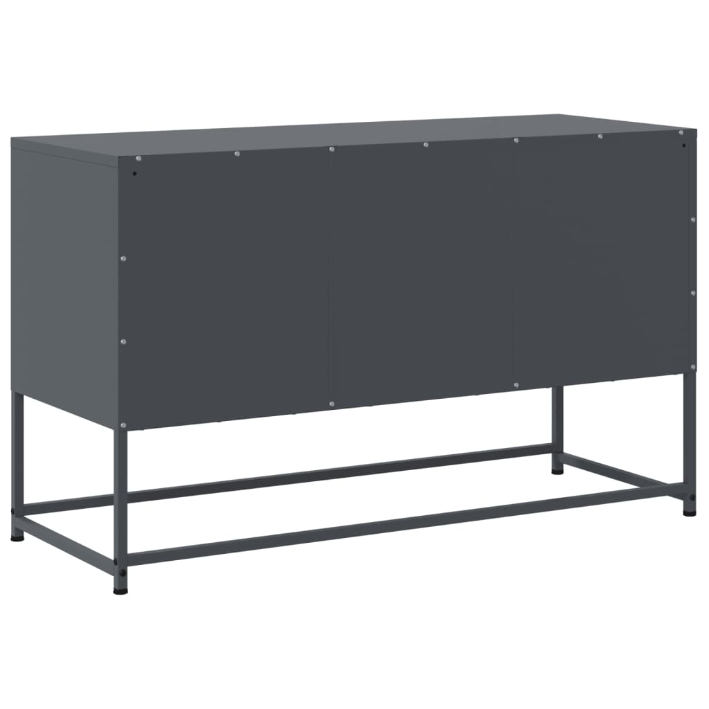 Meuble TV anthracite 100,5x39x60,5 cm acier