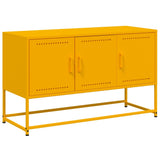 Mustard yellow TV cabinet 100.5x39x60.5 cm steel