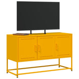 Mustard yellow TV cabinet 100.5x39x60.5 cm steel