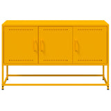 Meuble TV jaune moutarde 100,5x39x60,5 cm acier