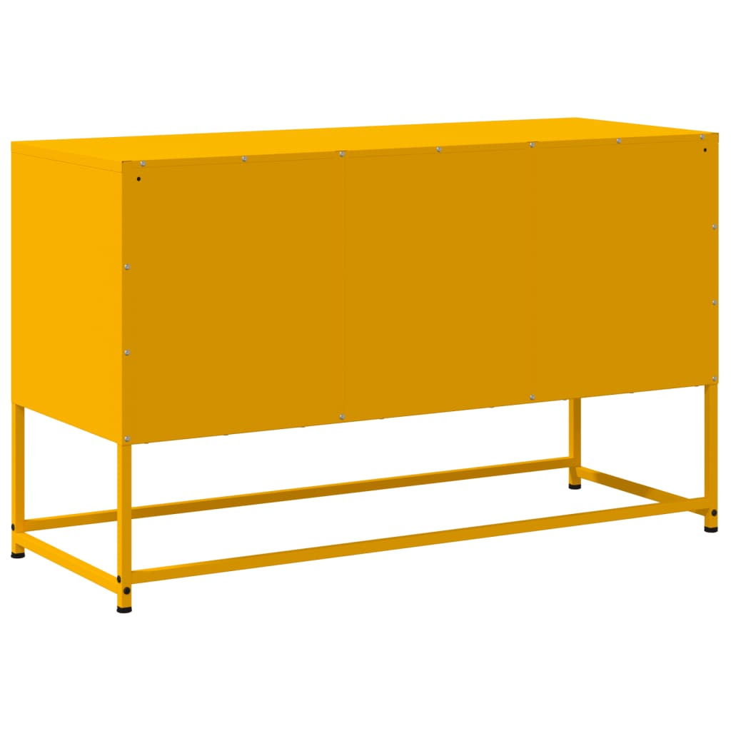 Mustard yellow TV cabinet 100.5x39x60.5 cm steel