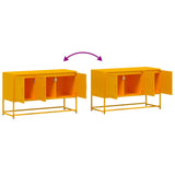 Meuble TV jaune moutarde 100,5x39x60,5 cm acier