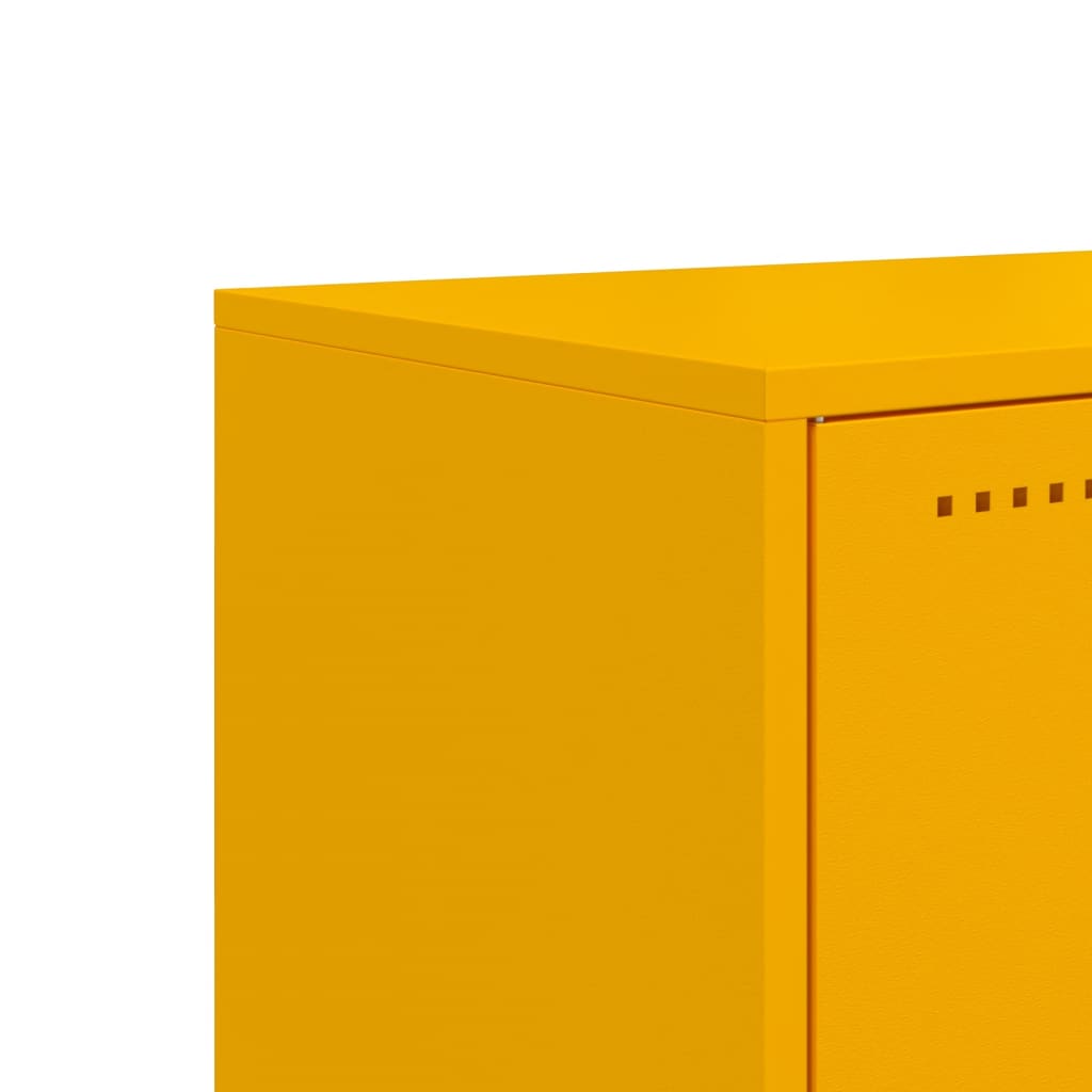 Mustard yellow TV cabinet 100.5x39x60.5 cm steel