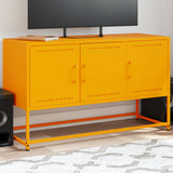 Mustard yellow TV cabinet 100.5x39x60.5 cm steel