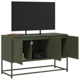 Meuble TV vert olive 100,5x39x60,5 cm acier