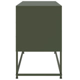 Meuble TV vert olive 100,5x39x60,5 cm acier