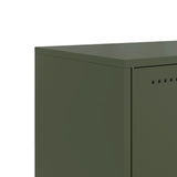 Meuble TV vert olive 100,5x39x60,5 cm acier