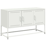 Meuble TV blanc 100,5x39x60,5 cm acier