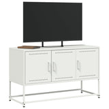 Meuble TV blanc 100,5x39x60,5 cm acier