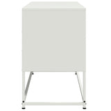 Meuble TV blanc 100,5x39x60,5 cm acier