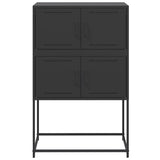 Buffet noir 68,5x38,5x107 cm acier