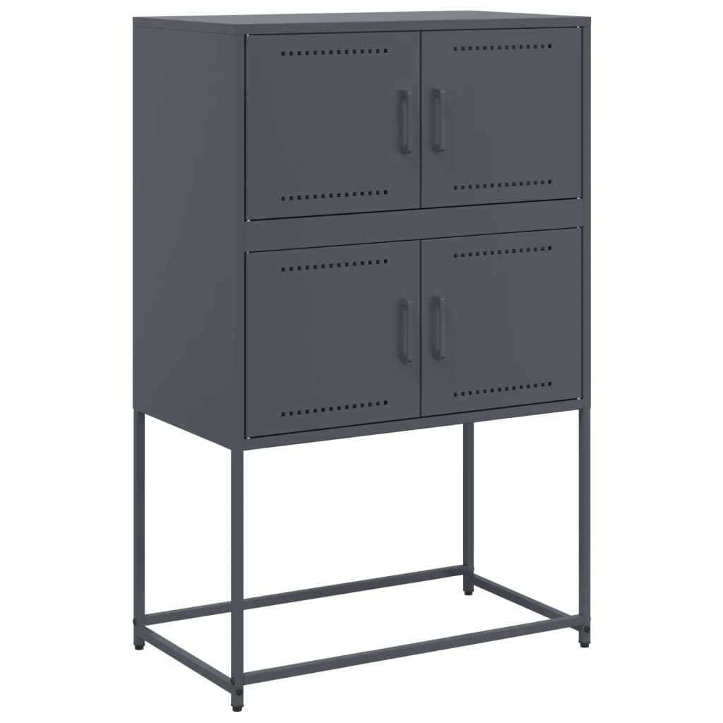 Buffet anthracite 68,5x38,5x107 cm acier