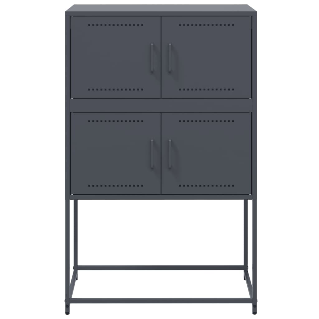 Buffet anthracite 68,5x38,5x107 cm acier