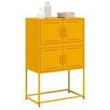 Buffet jaune moutarde 68,5x38,5x107 cm acier