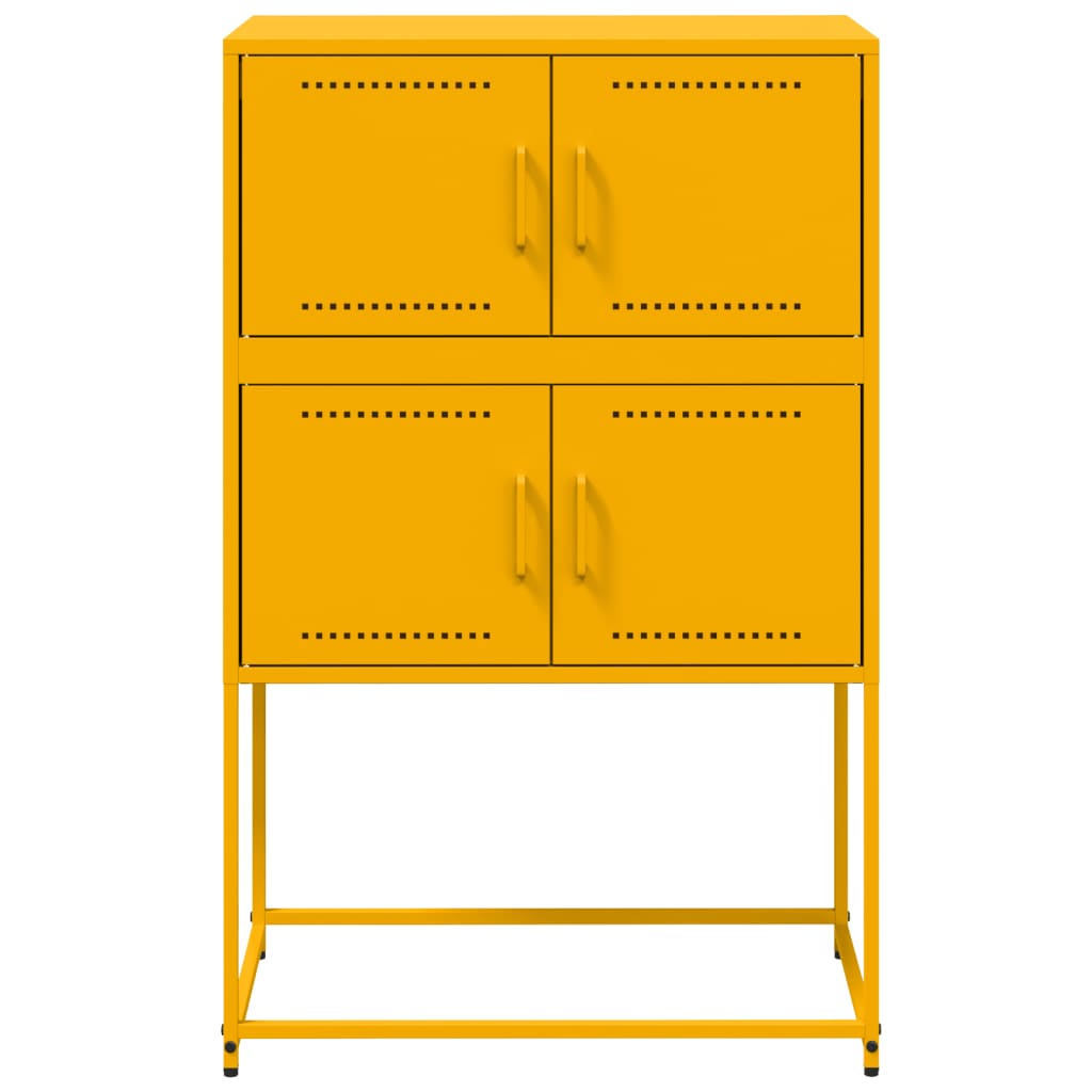 Buffet jaune moutarde 68,5x38,5x107 cm acier