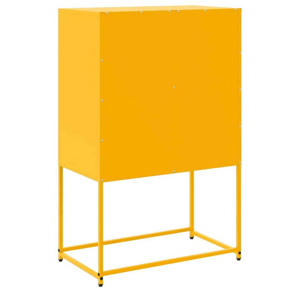 Buffet jaune moutarde 68,5x38,5x107 cm acier