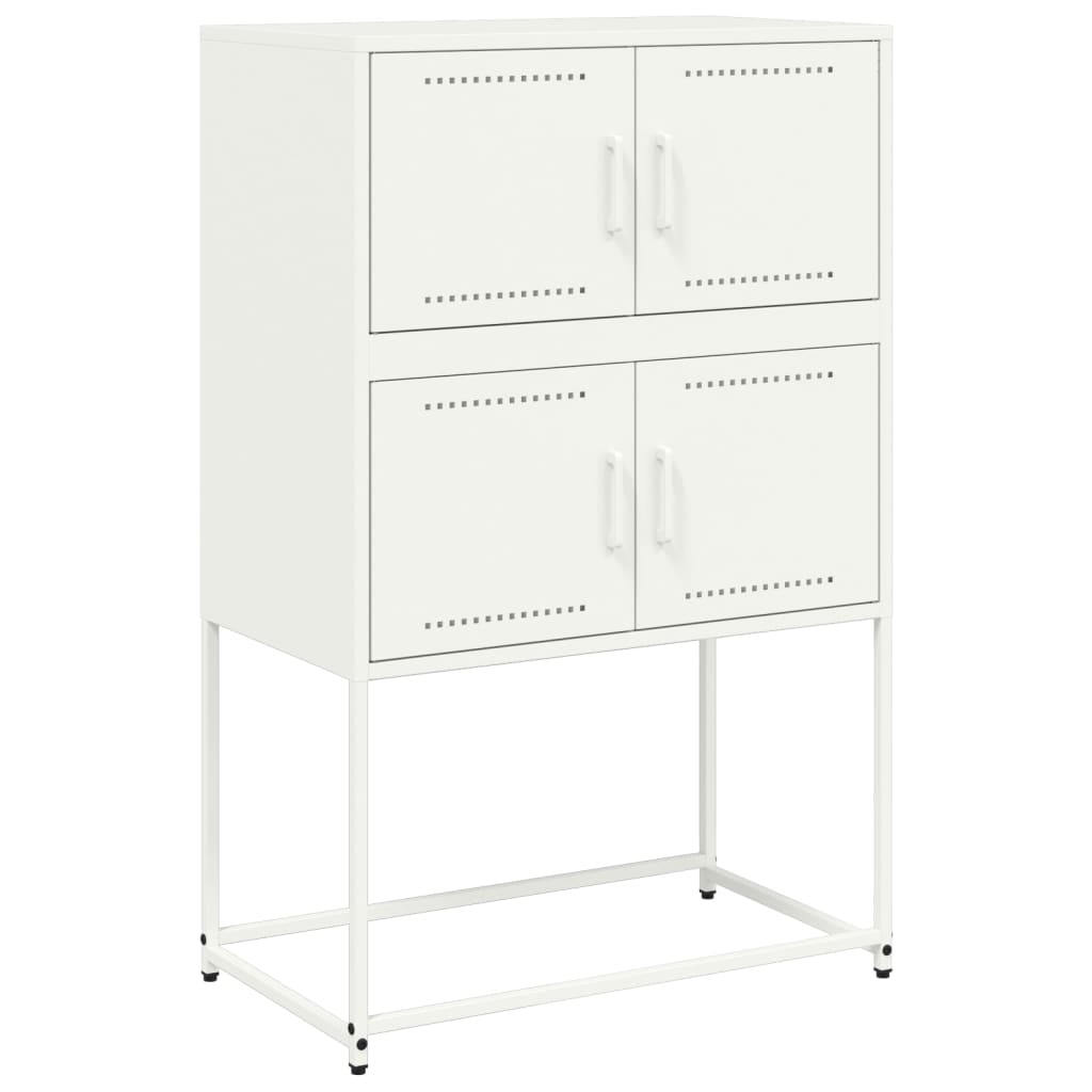 Buffet blanc 68,5x38,5x107 cm acier