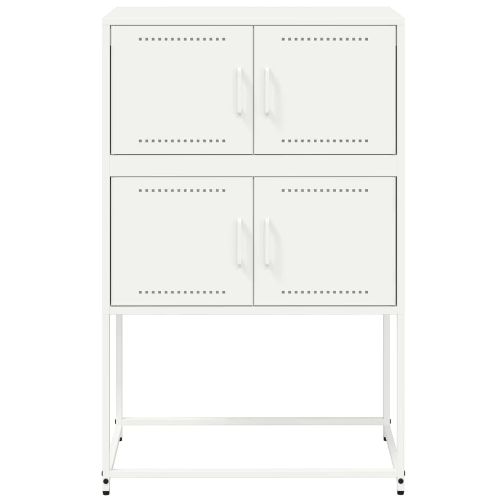 Buffet blanc 68,5x38,5x107 cm acier